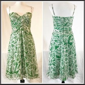Tadashi Collection Kelly Green Midi Silk Dress  6